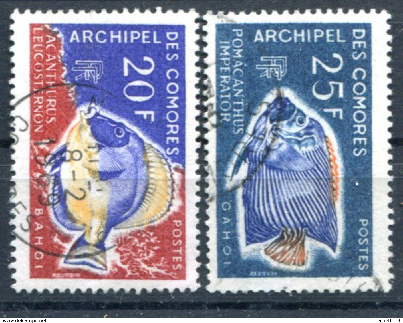 Archipel Des Comores        Poissons   47/48 Oblitérés - Used Stamps