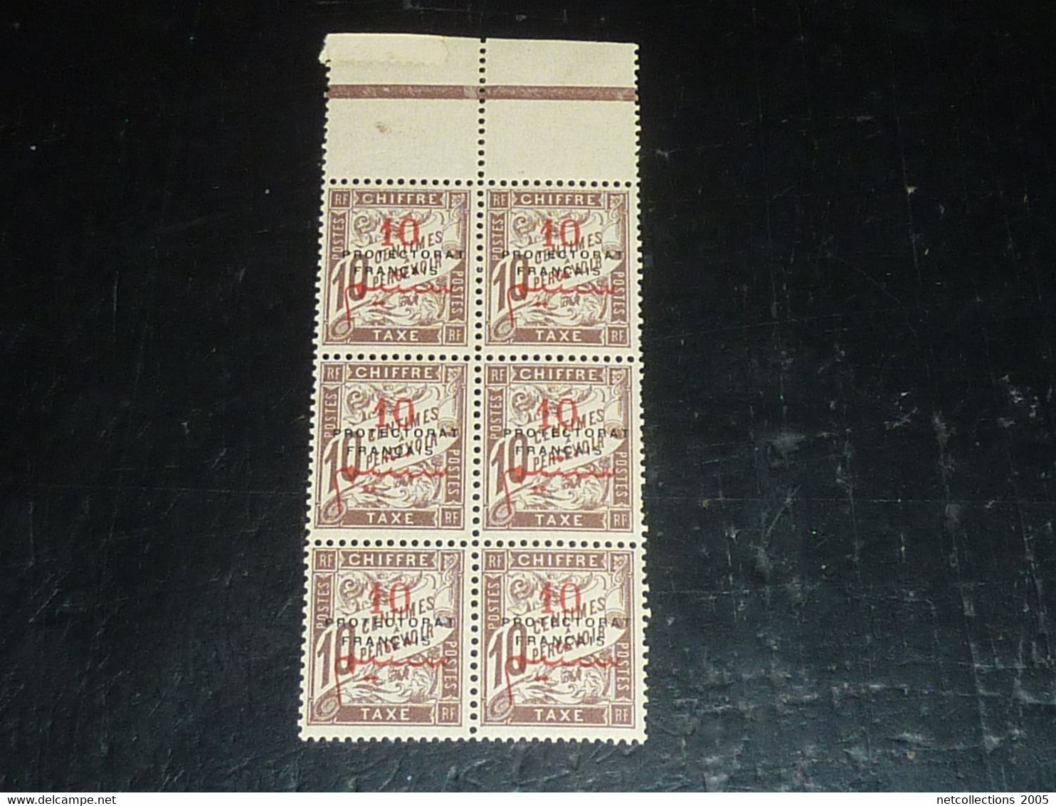 TIMBRE DU MAROC Bureaux Français 1915 N°19 TIMBRE TAXE 6 TIMBRES EN PAIRE - SANS CHARNIERE (DOC-F2) - Timbres-taxe