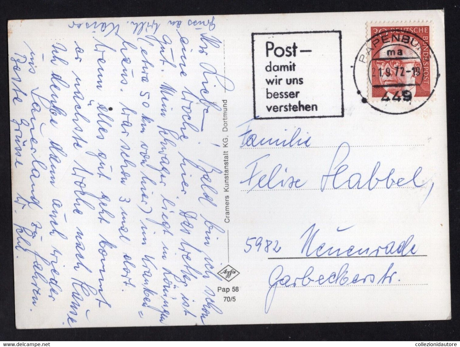 GERMANY - GRUß AUS PAPENBURG - EMS - VEDUTINE - CARTOLINA FG SPEDITA NEL 1972 - Papenburg