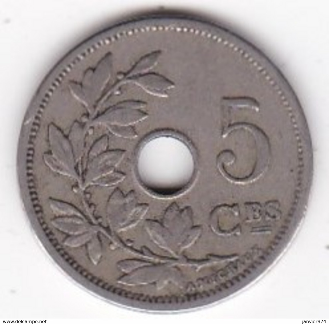 Belgique 5 Centimes 1904 , Legende Francaise , Leopold II , En Cupronickel , KM# 54 - 5 Centimes