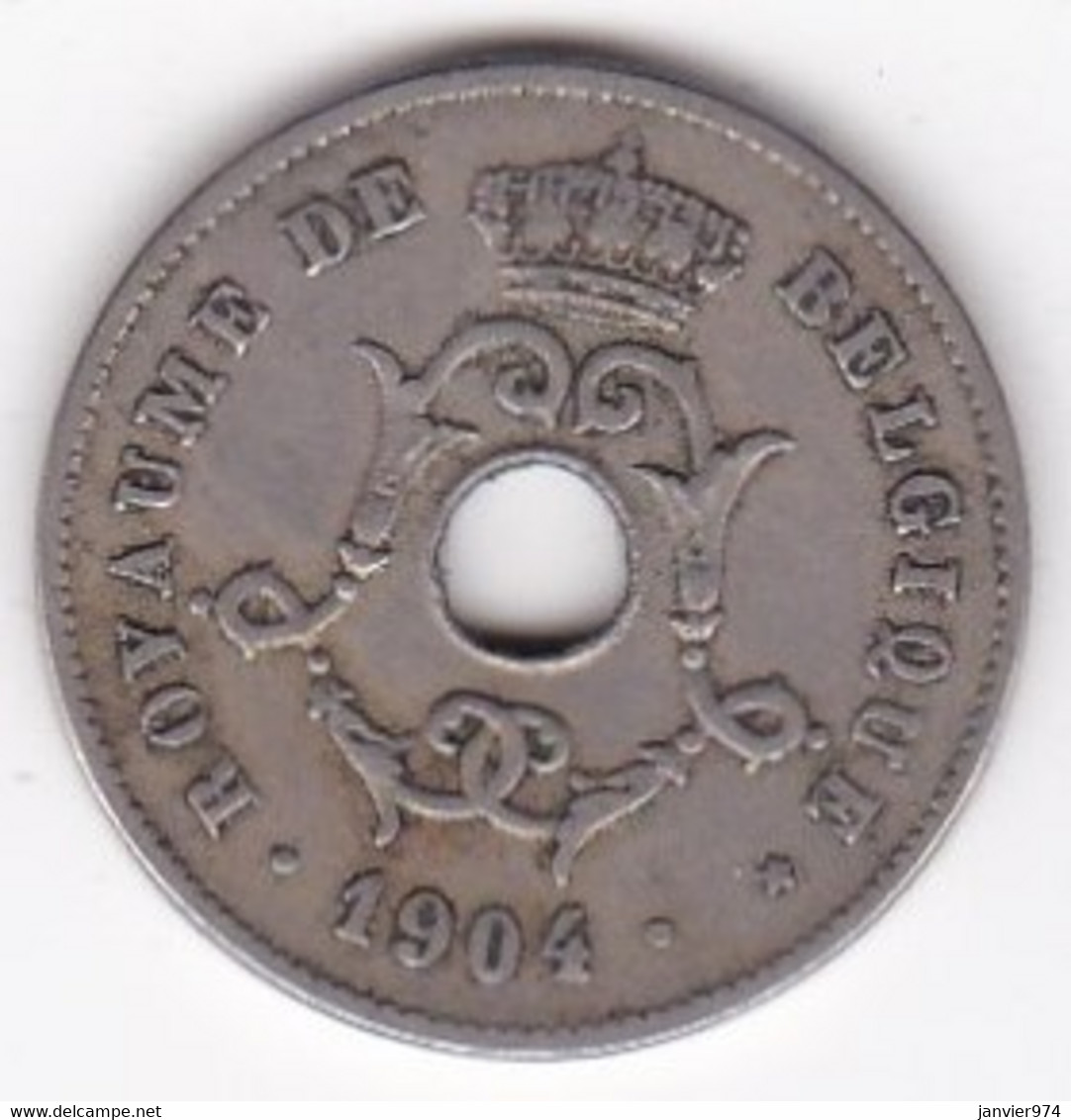 Belgique 10 Centimes 1904 , Legende Francaise , Leopold II , En Cupronickel , KM# 52 - 10 Centimes