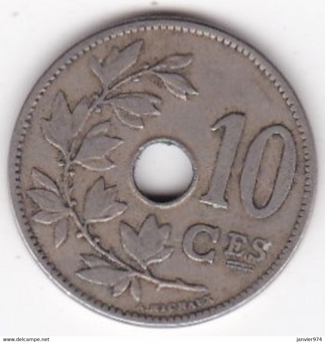 Belgique 10 Centimes 1904 , Legende Francaise , Leopold II , En Cupronickel , KM# 52 - 10 Cent