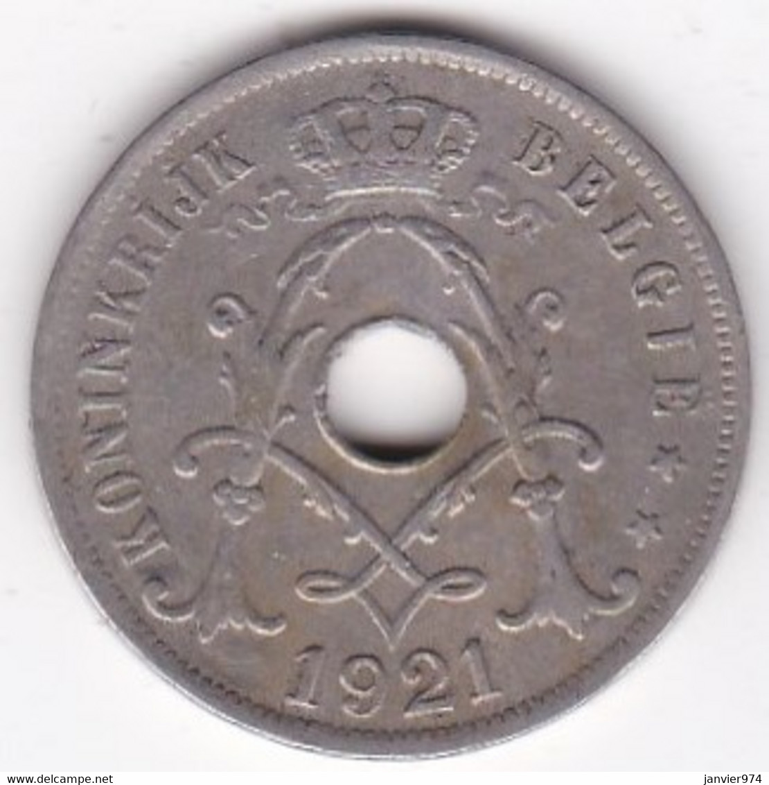 Belgique 25 Centimes 1921 , Legende Flamande , Albert I , En Cupronickel , KM# 69 - 25 Centimes