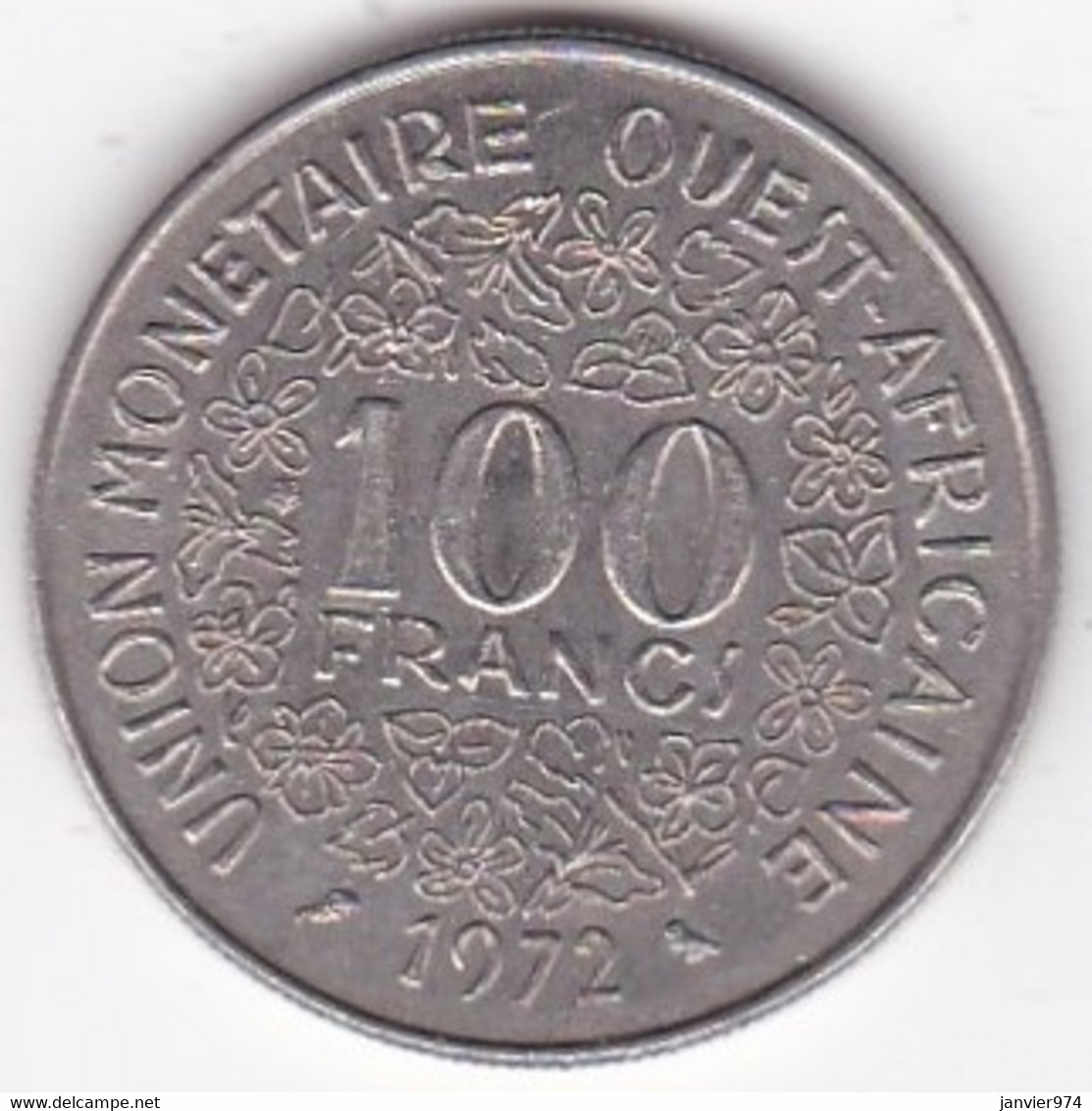 États De L'Afrique De L'Ouest 100 Francs 1972 , En Nickel, KM# 4 - Andere - Afrika