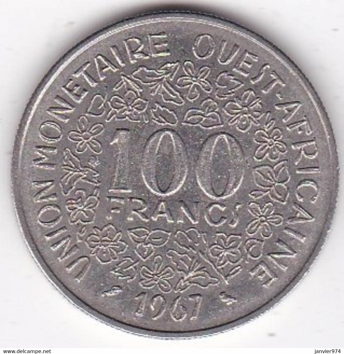 États De L'Afrique De L'Ouest 100 Francs 1967 , En Nickel, KM# 4 - Autres – Afrique