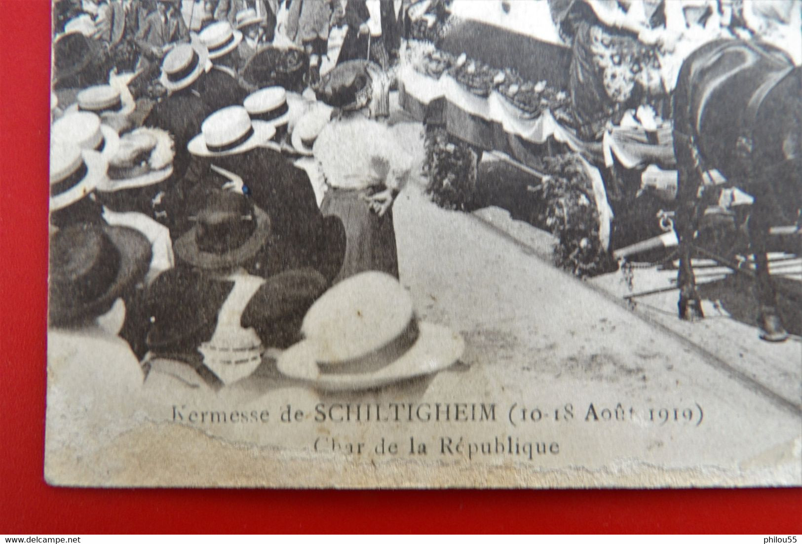 Cpa 67 SCHITIGHEIM Anime Kermesse 1919 Char De La Republique Cinema - Schiltigheim