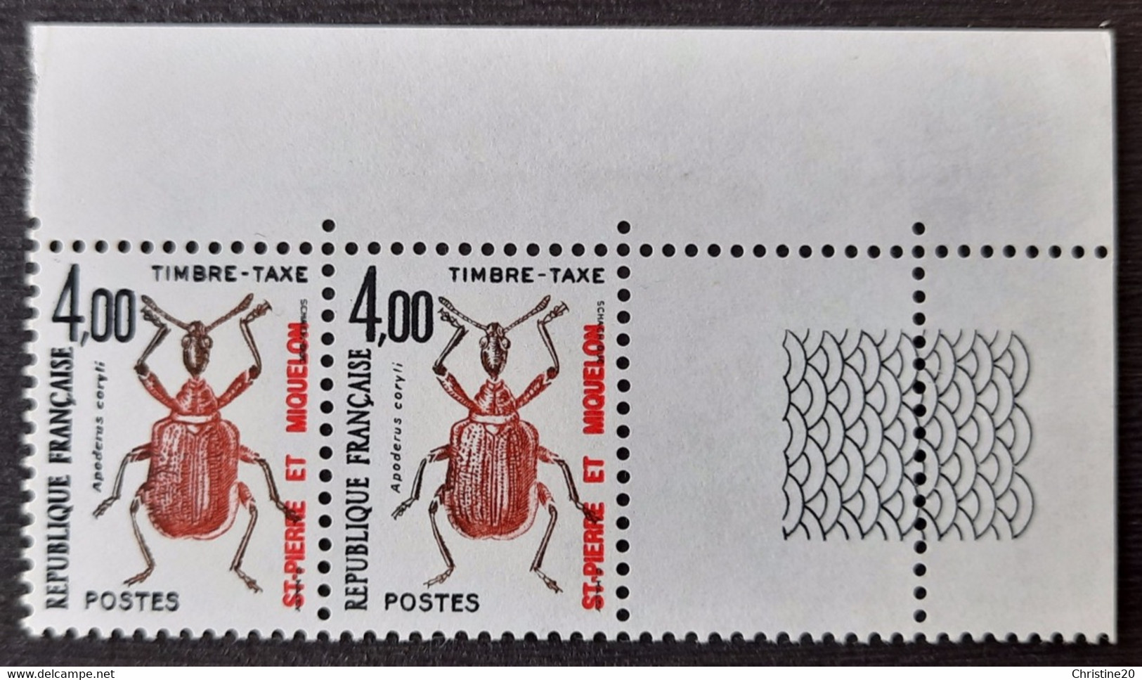 Saint Pierre Et Miquelon 1986 Taxe N°90 Double Frappe T/n CdF ** TB - Postage Due