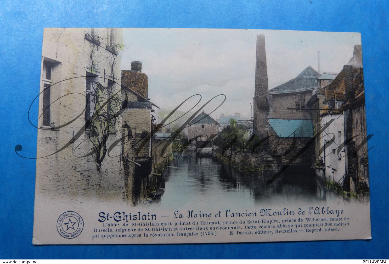 Saint- Ghislain La Haine Et Moulin De L'Abbaye.  1912 - Saint-Ghislain