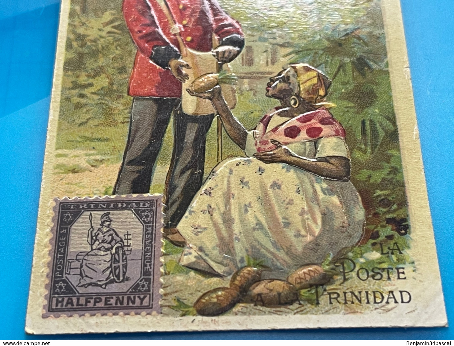 Carte Image Chromo Chocolat Poulain - -Les Antilles - La Poste à La Trinidad  - - Chocolat