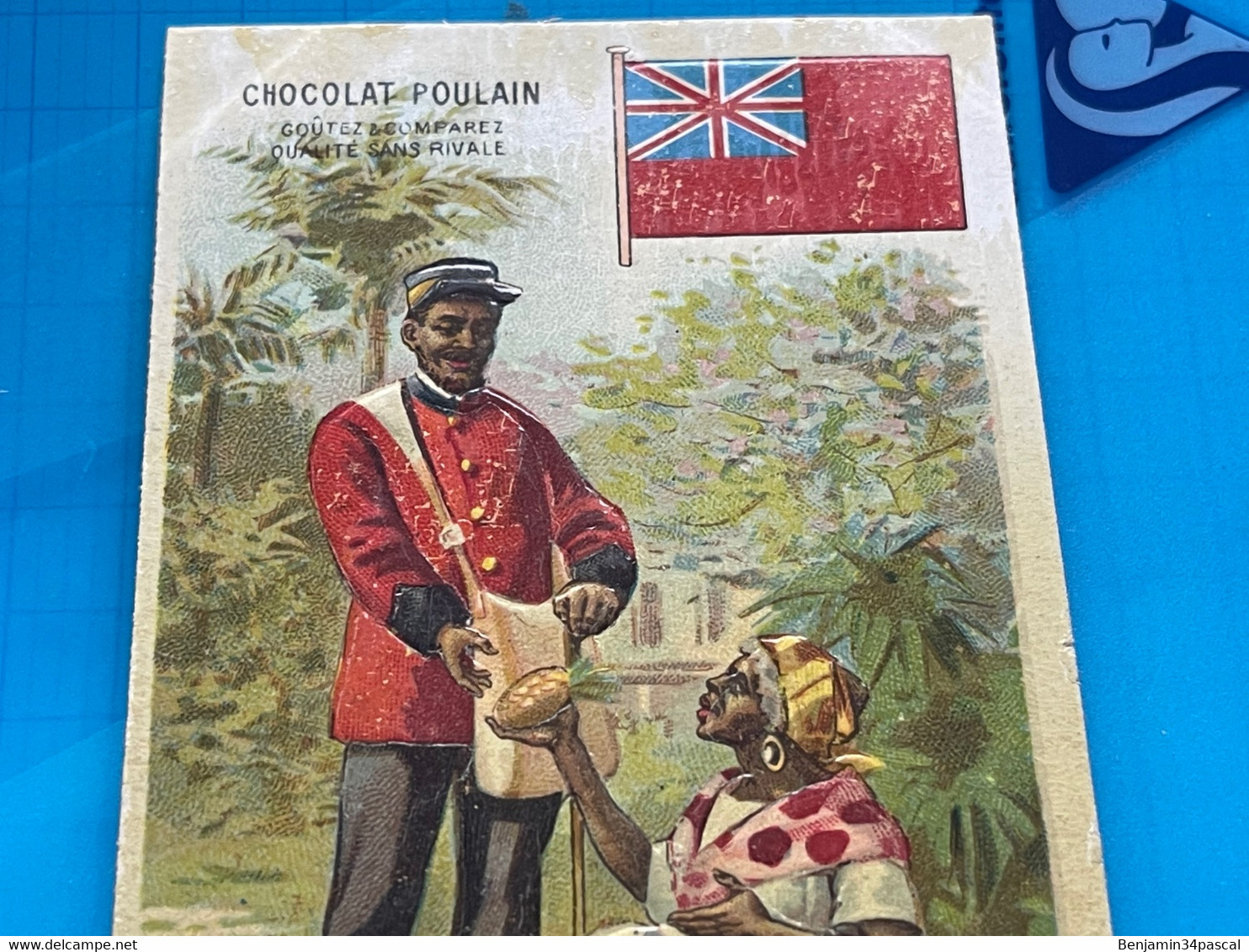 Carte Image Chromo Chocolat Poulain - -Les Antilles - La Poste à La Trinidad  - - Chocolade