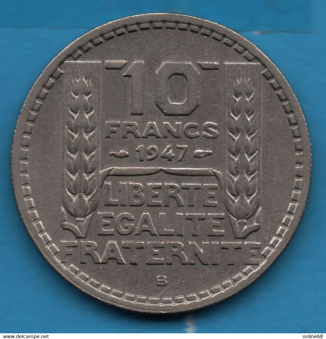 FRANCE 10 FRANCS 1947 B KM#909 Turin Petite Tête - 10 Francs