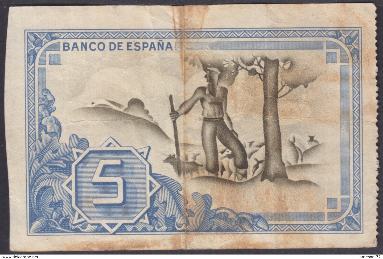 SPAIN - 5 Pesetas 1937 P# S561 Banco De España, Bilbao - Edelweiss Coins - 5 Peseten