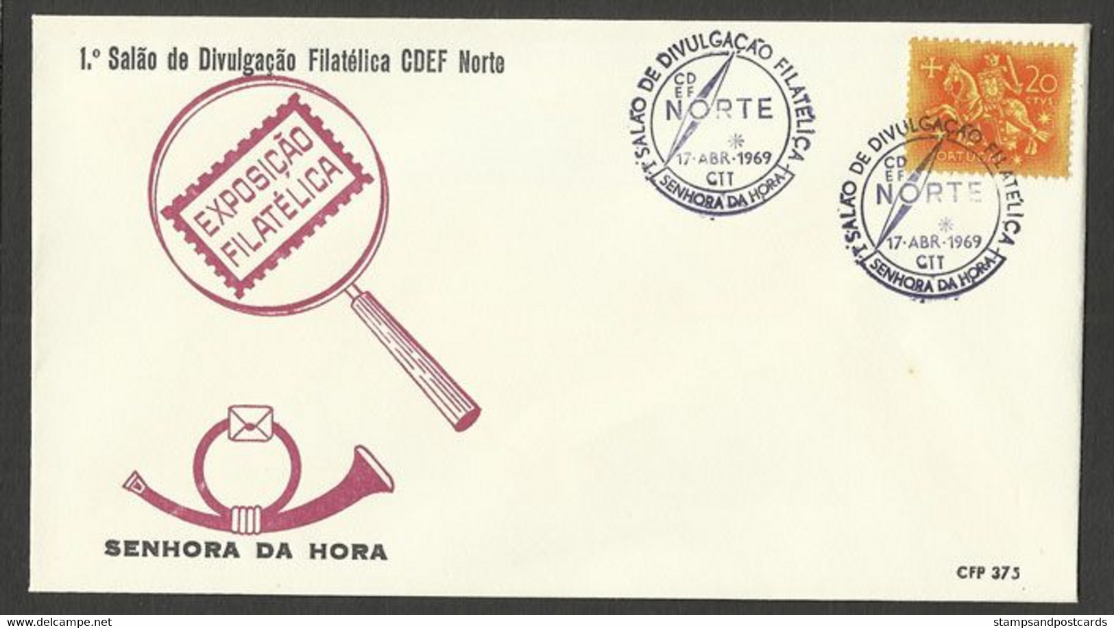 Portugal Cachet Commemoratif Expo Philatelique Senhora Da Hora 1969 Philatelic Expo Event Postmark - Flammes & Oblitérations