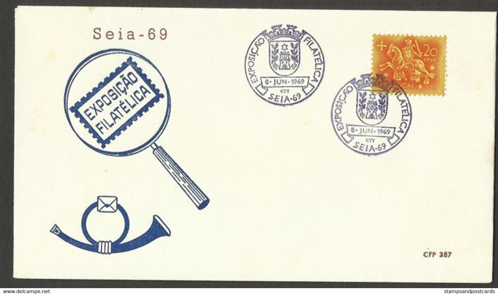 Portugal Cachet Commémoratif  Expo Philatelique Seia 1969 Event Postmark Philatelic Expo - Flammes & Oblitérations