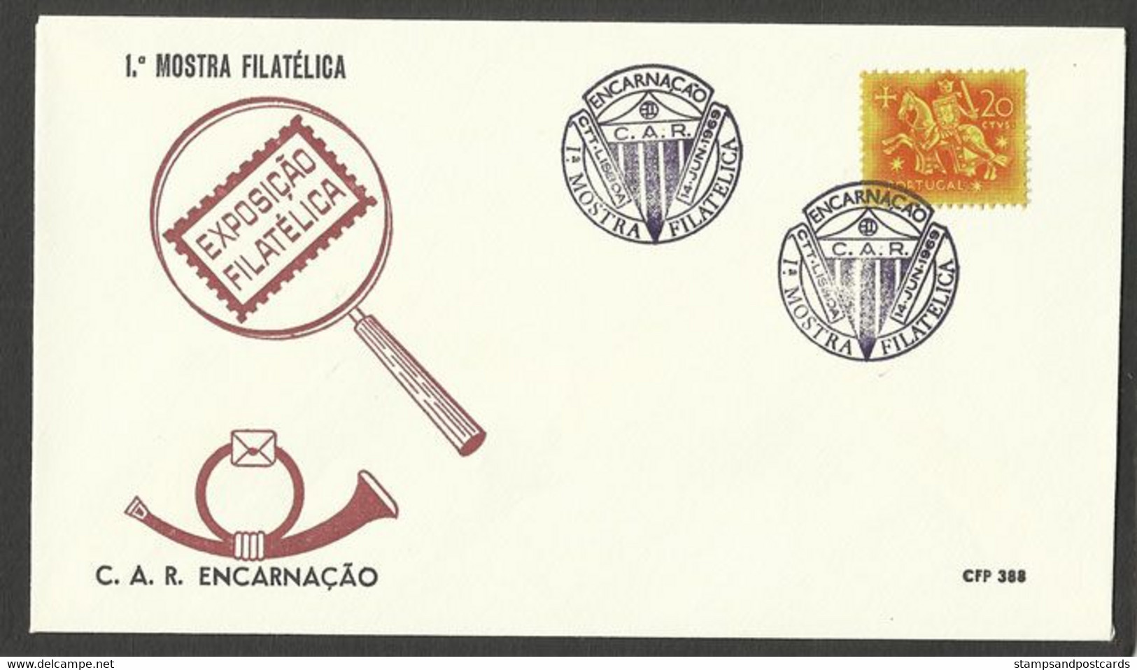 Portugal Cachet Commémoratif  Expo Philatelique Encarnação Lisbonne Lisboa 1969 Event Postmark Philatelic Expo - Flammes & Oblitérations