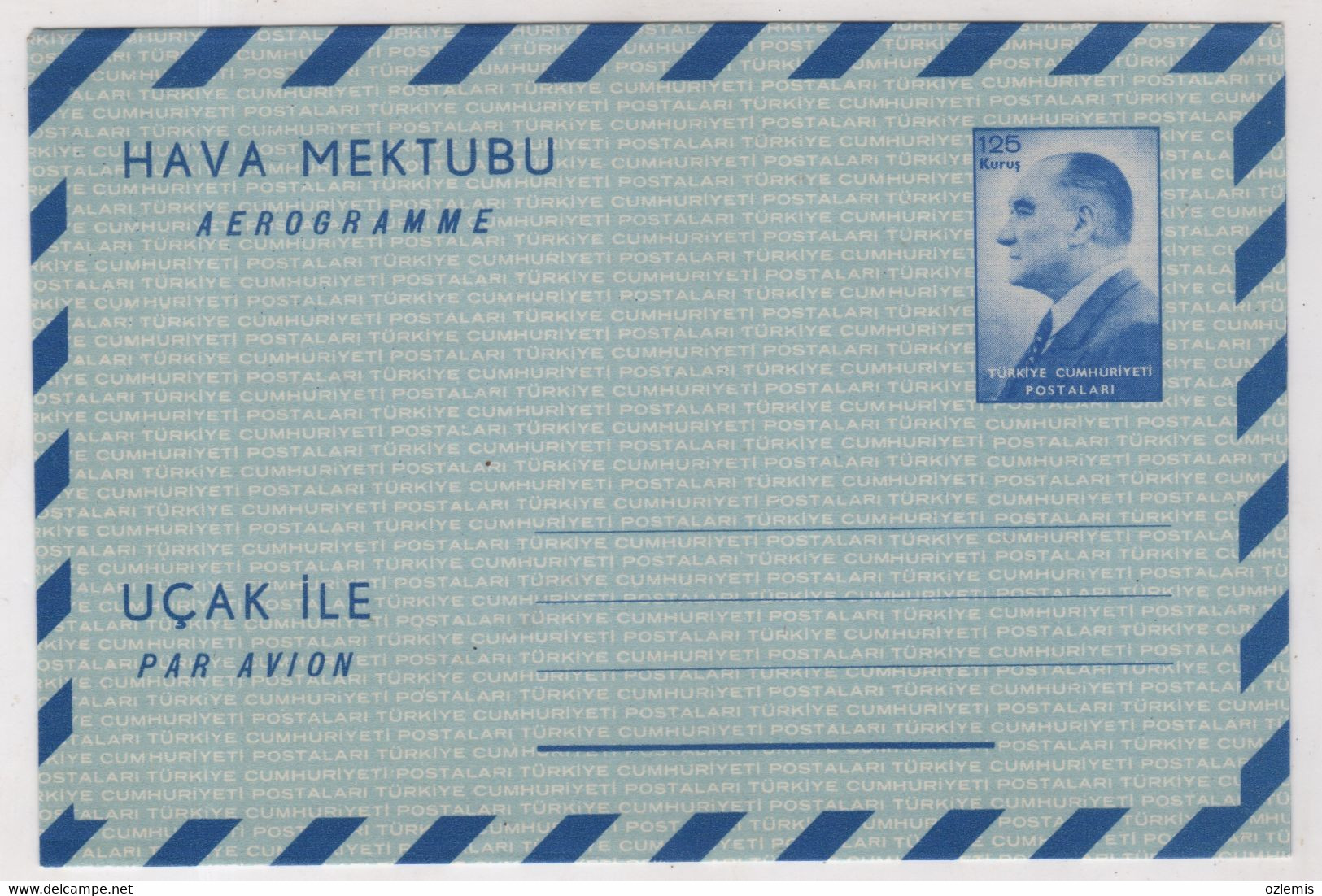 TURKEY,TURKEI,TURQUIE ,AEROGRAMME COVERS , - Airmail