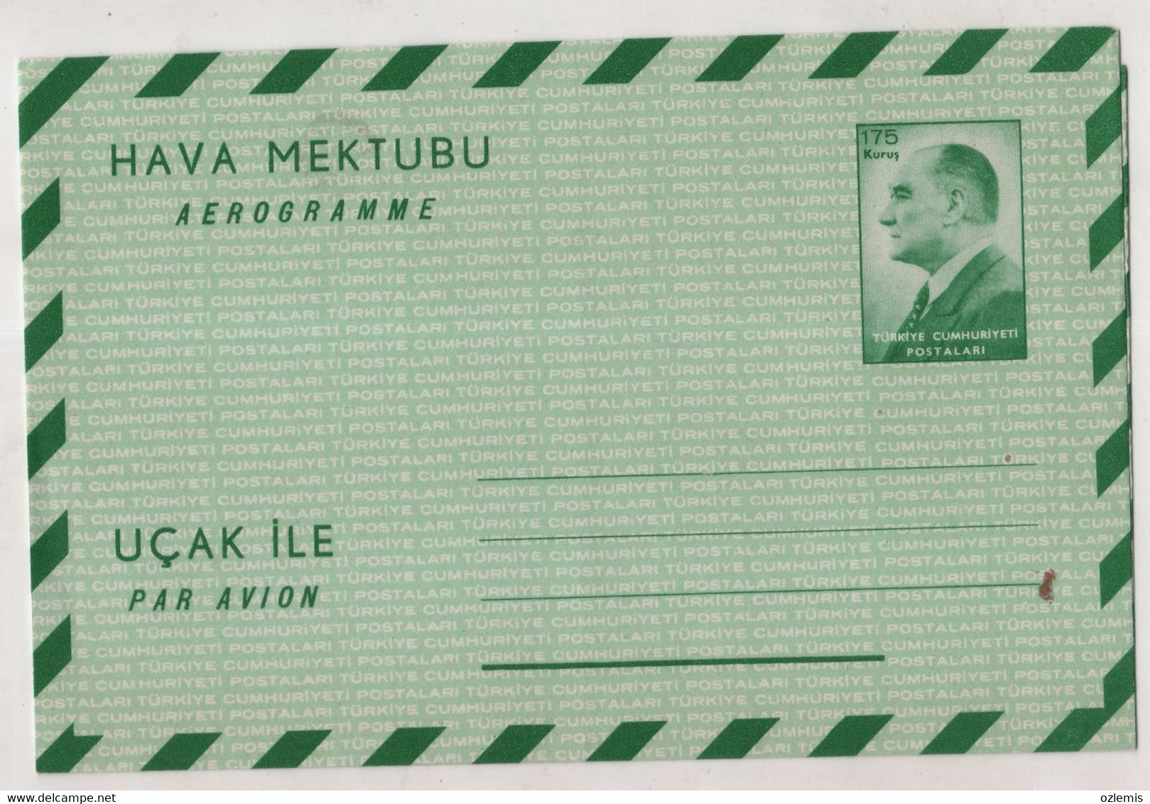 TURKEY,TURKEI,TURQUIE ,AEROGRAMME COVERS , - Posta Aerea