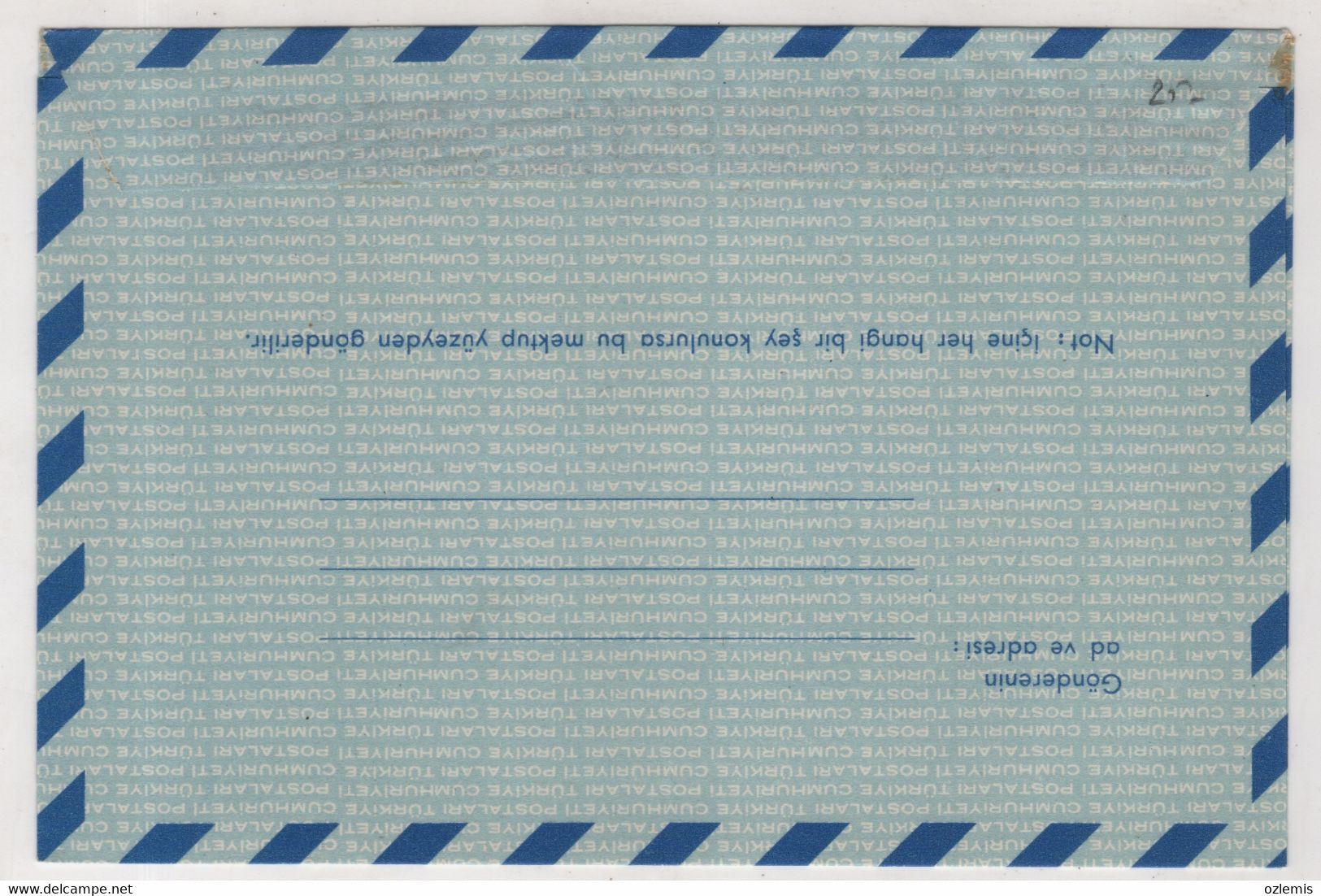 TURKEY,TURKEI,TURQUIE ,AEROGRAMME COVERS , - Airmail