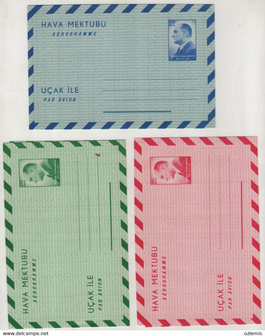 TURKEY,TURKEI,TURQUIE ,AEROGRAMME COVERS ,