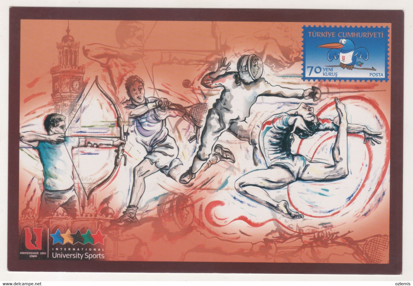 TURKEY,TURKEI,TURQUIE , 2005 UNIVERSIADE SUMMER GAMES UNIVERSITY SPORTS ,IZMIR ,POSTCARD - Colecciones & Series