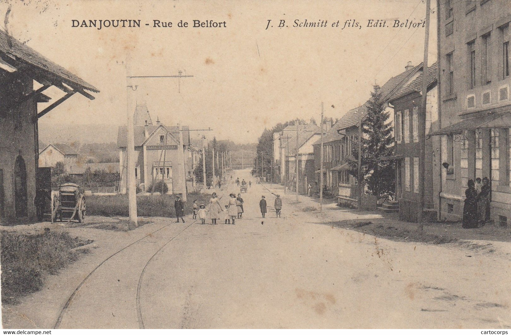 90 - DANJOUTIN - Rue De Belfort Magnifiquement Animée - Danjoutin