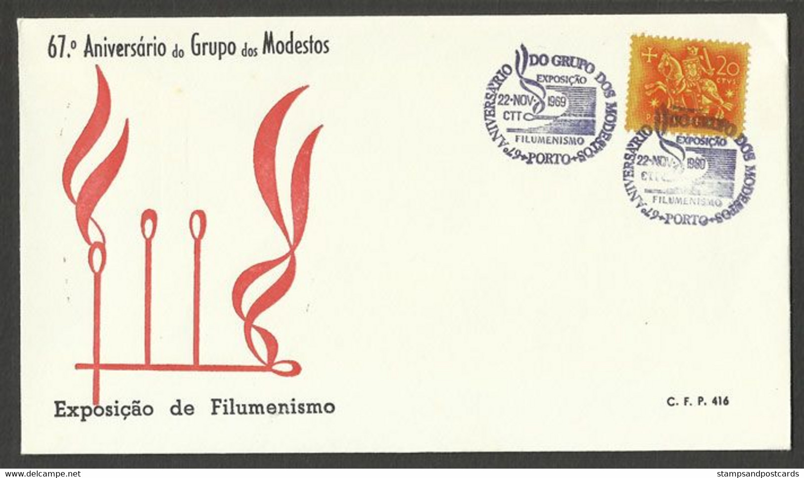 Portugal Cachet Commémoratif  Expo Boîtes Allumettes 1969 Porto Event Pmk Matches Matchbook Expo Oporto - Postal Logo & Postmarks