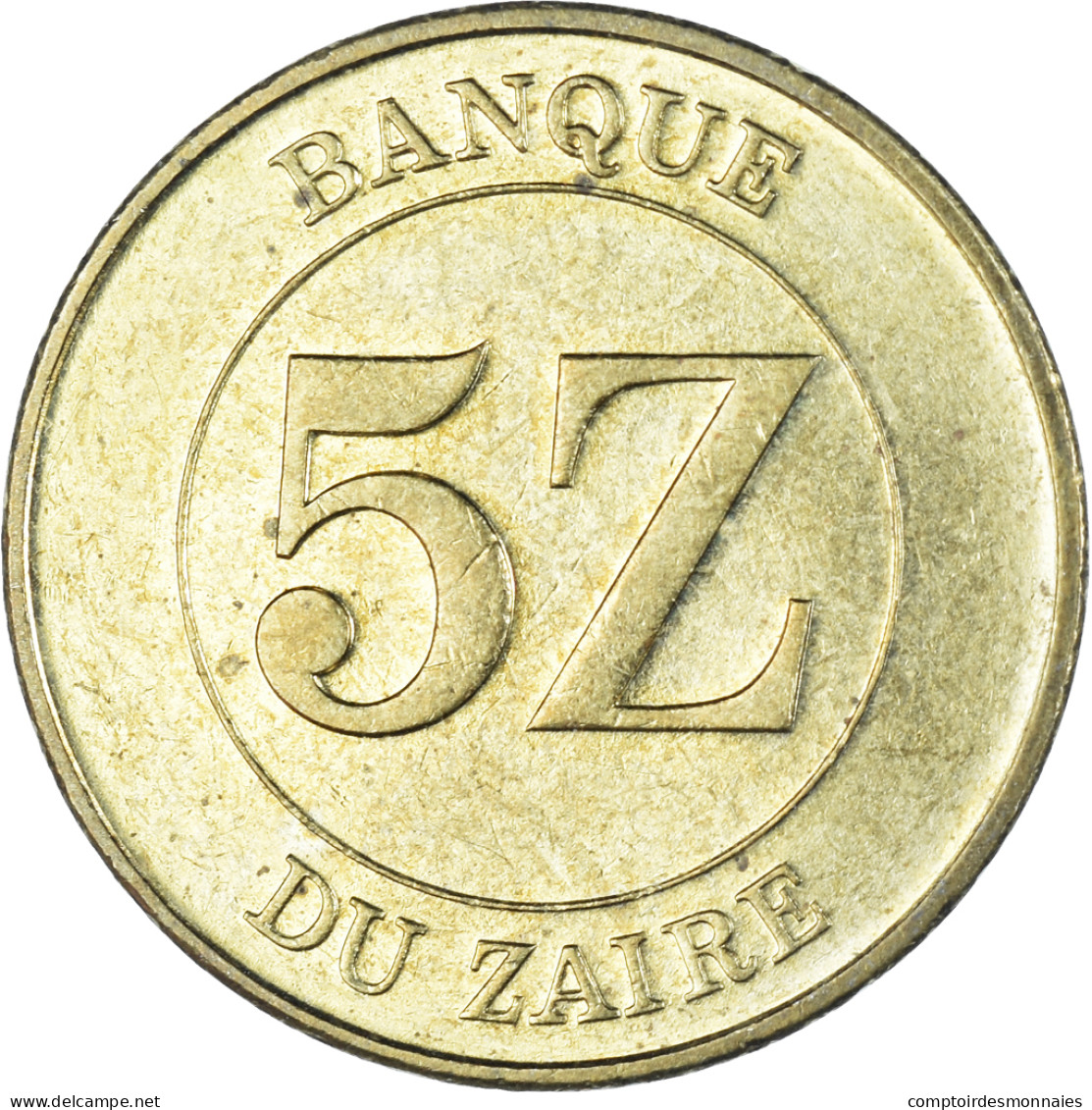 Monnaie, Zaïre, 5 Zaïres, 1987 - Zaire (1971-97)