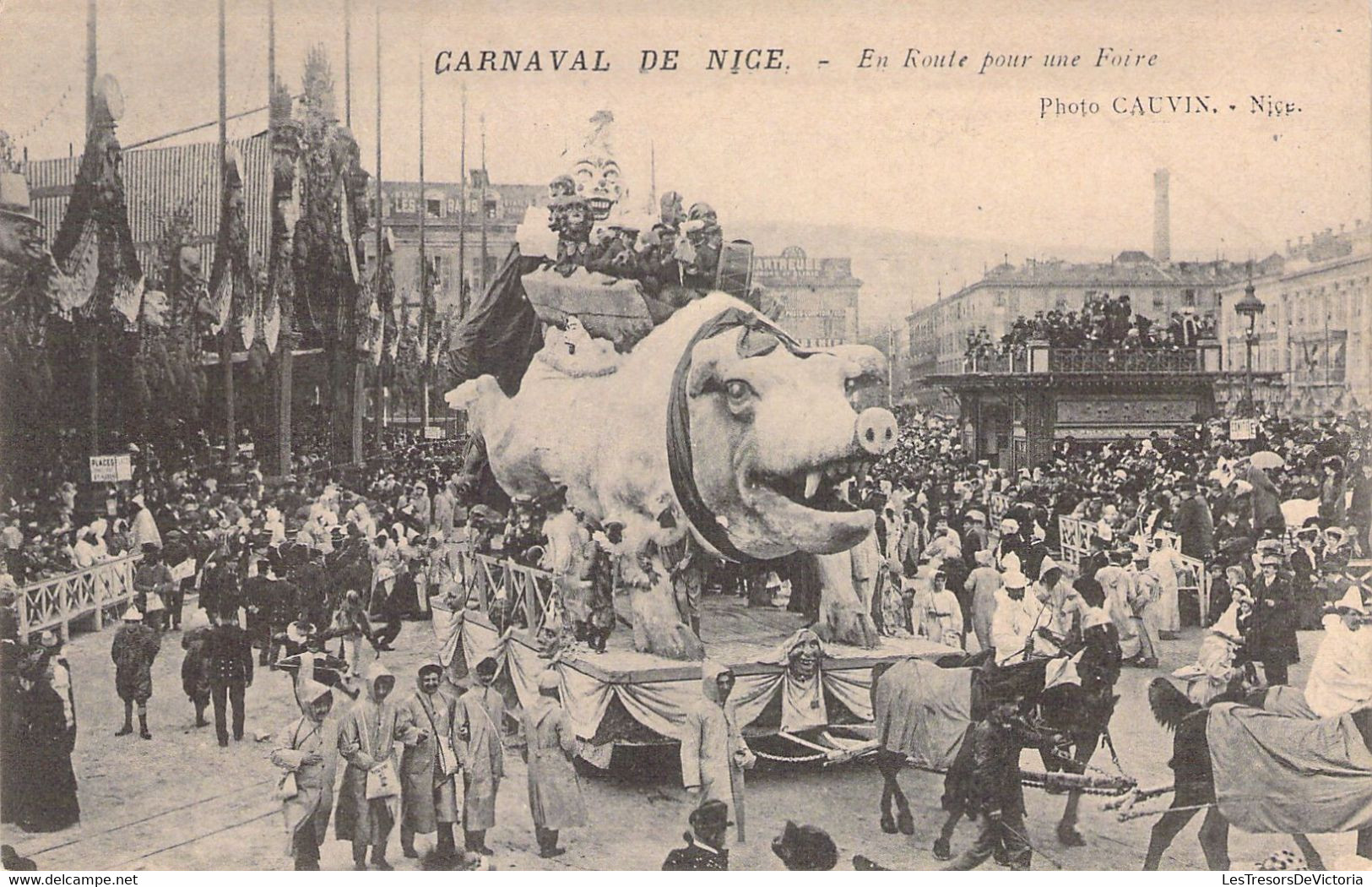 CPA France - 06 - NICE - Carnaval De Nice - En Route Pour Une Foire - Photo Cauvin - Porc Char - Karneval