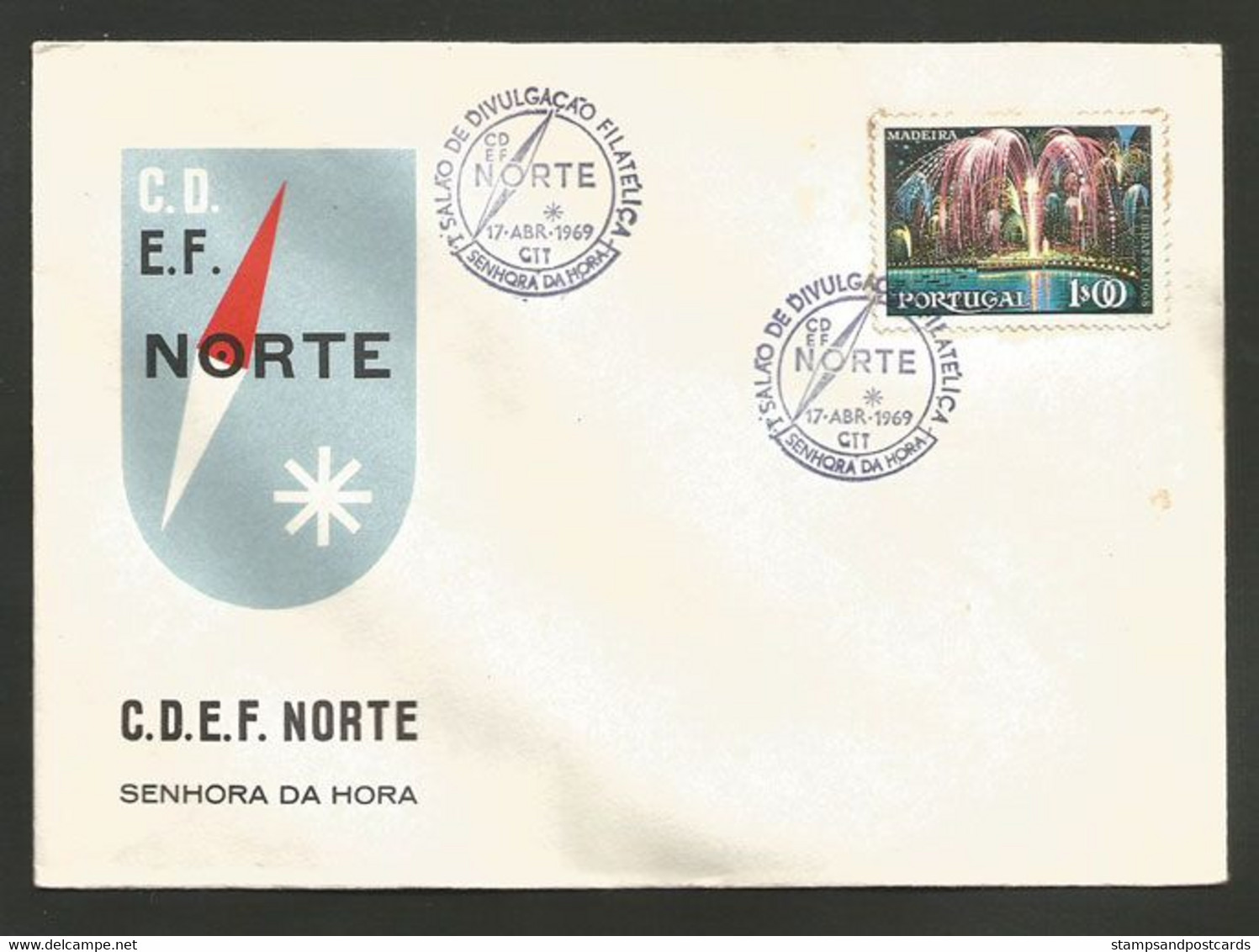 Portugal Cachet Commemoratif Expo Philatelique Senhora Da Hora Matosinhos 1969 Philatelic Expo Event Postmark - Postal Logo & Postmarks