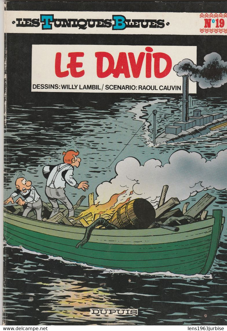 Les Tuniques Bleues , N° 19 , LE DAVID , Lambil - Cauvin , Dupuis ( 1982 ) Souple , Trace D'usage - Tuniques Bleues, Les