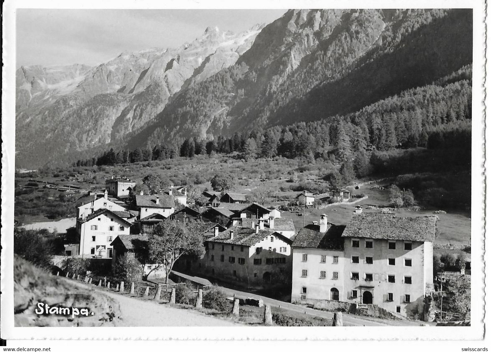 STAMPA, Val Bregaglia: Foto-AK Mit Pension 1958 - Bregaglia