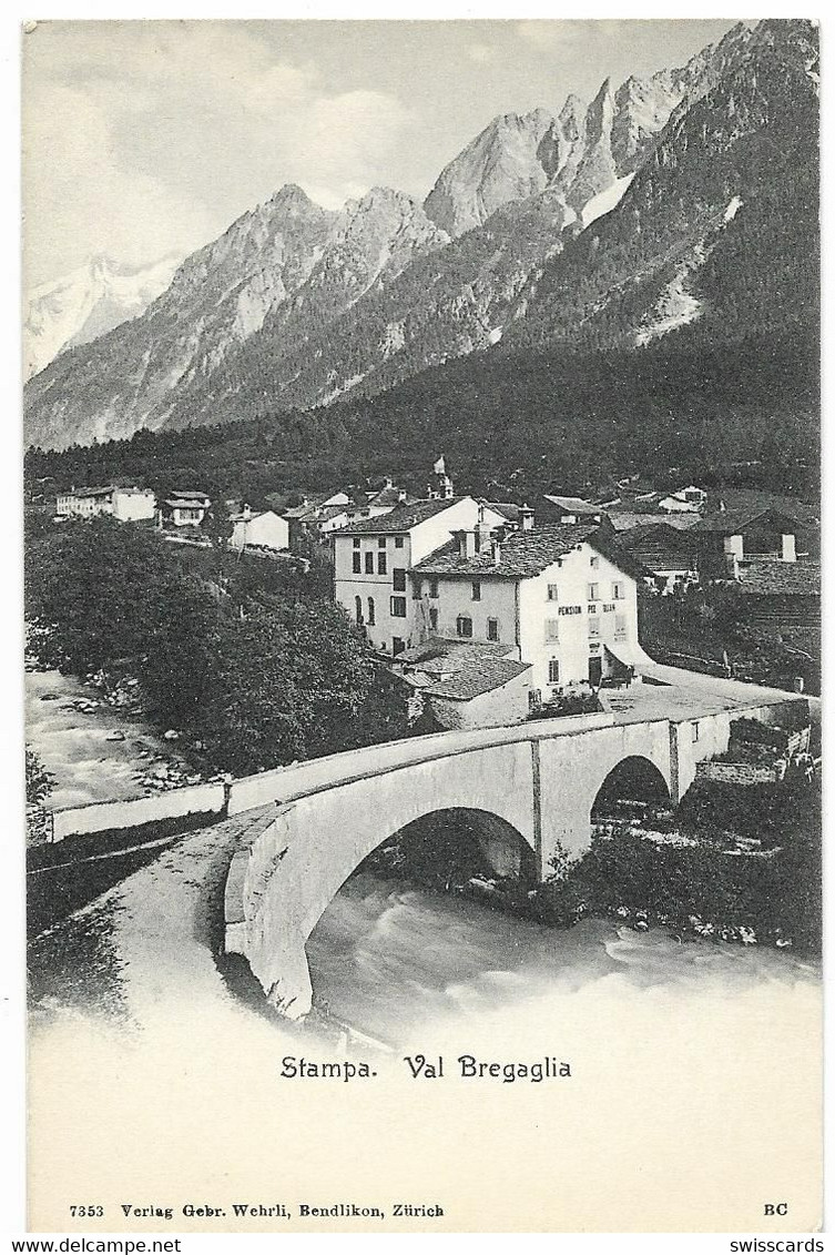 STAMPA: Brücke Mit Pension Duan ~1900 - Stampa