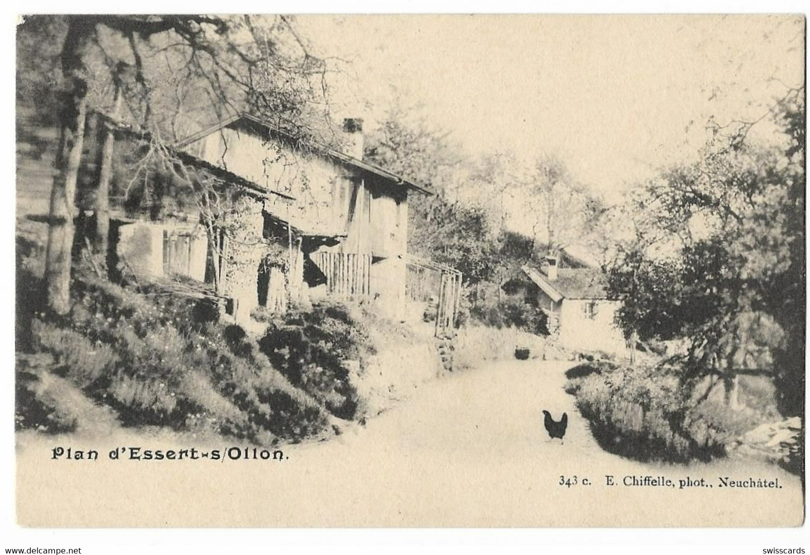 PLAN D'ESSERT S/Ollon: Scène En Village Animée ~1900 - Ollon