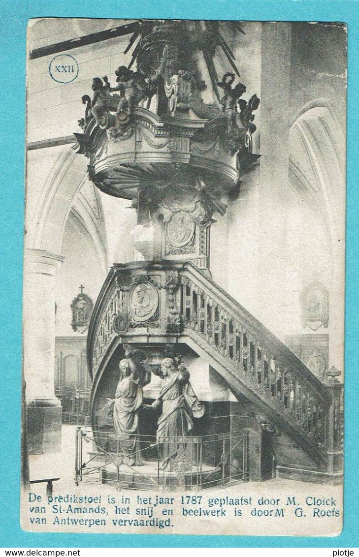 * Lebbeke (Oost Vlaanderen) * (Jubel Kaarten 1108 - 1908) XXII, Predikstoel, Chaire De Vérité, église, Kerk, M. Cloïck - Lebbeke