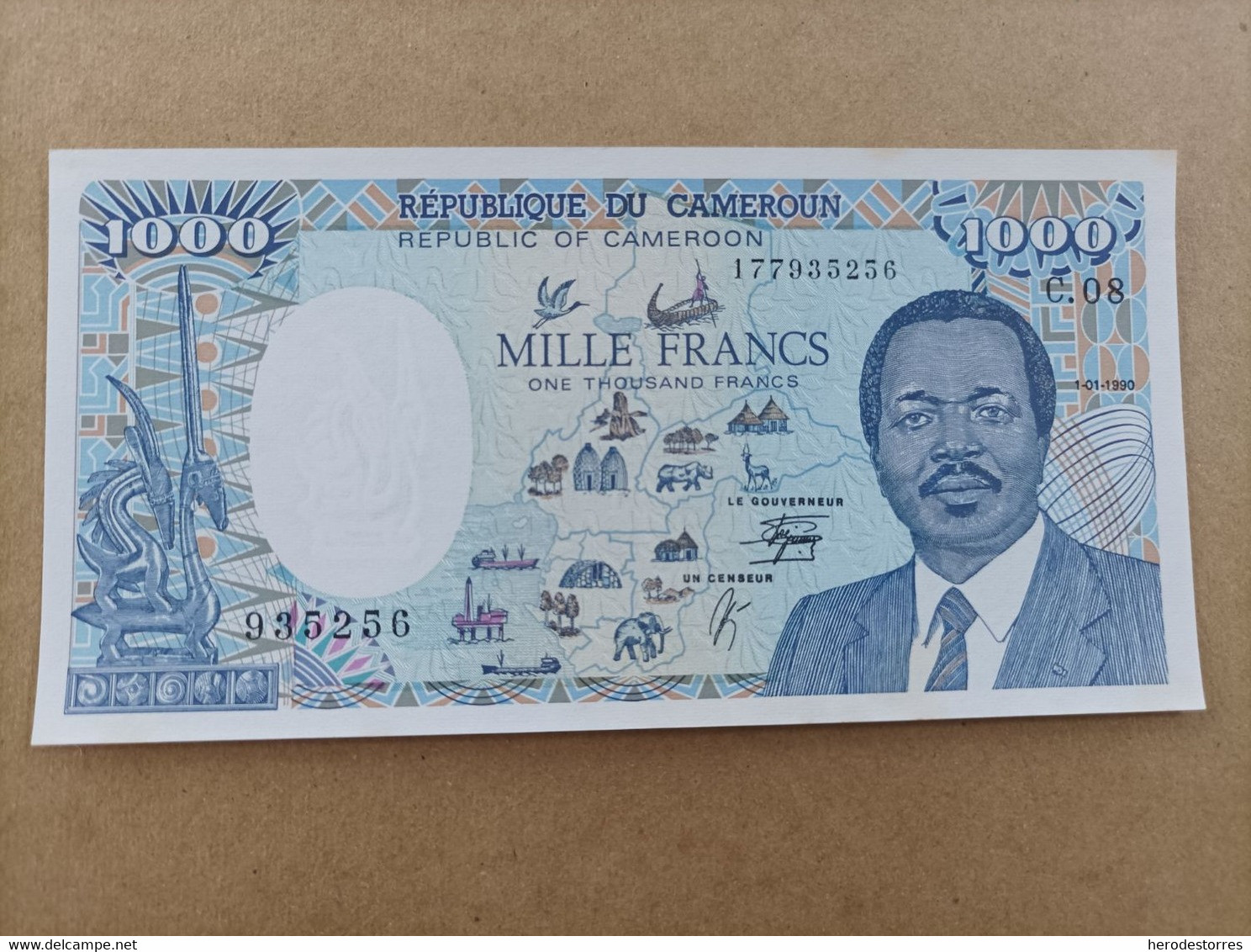 Billete De Camerún De 1000 Francs, Año 1990, UNC - Cameroun