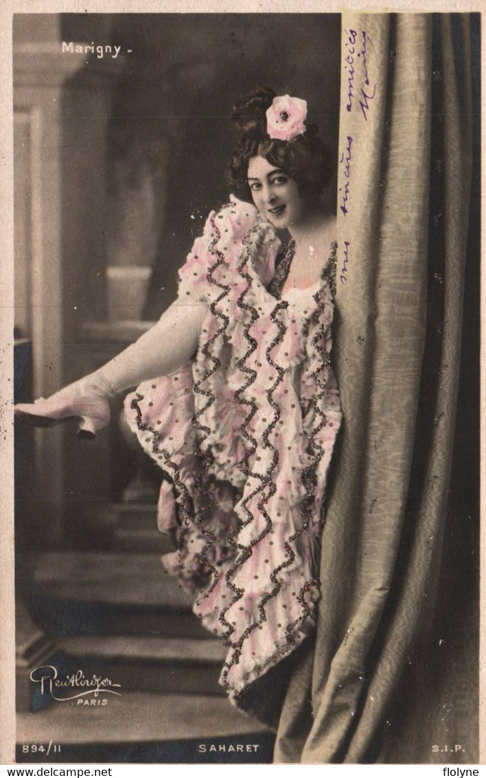 SAHARET - Carte Photo Paillette Pailletée - Artiste Ancienne - Music Hall Opéra Théatre Célébrité - Artiesten