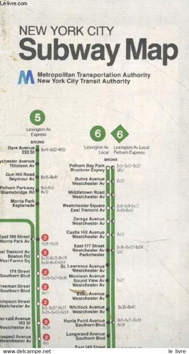 Carte Dépliante : New York City Subway Map - Collectif - 1980 - Karten/Atlanten