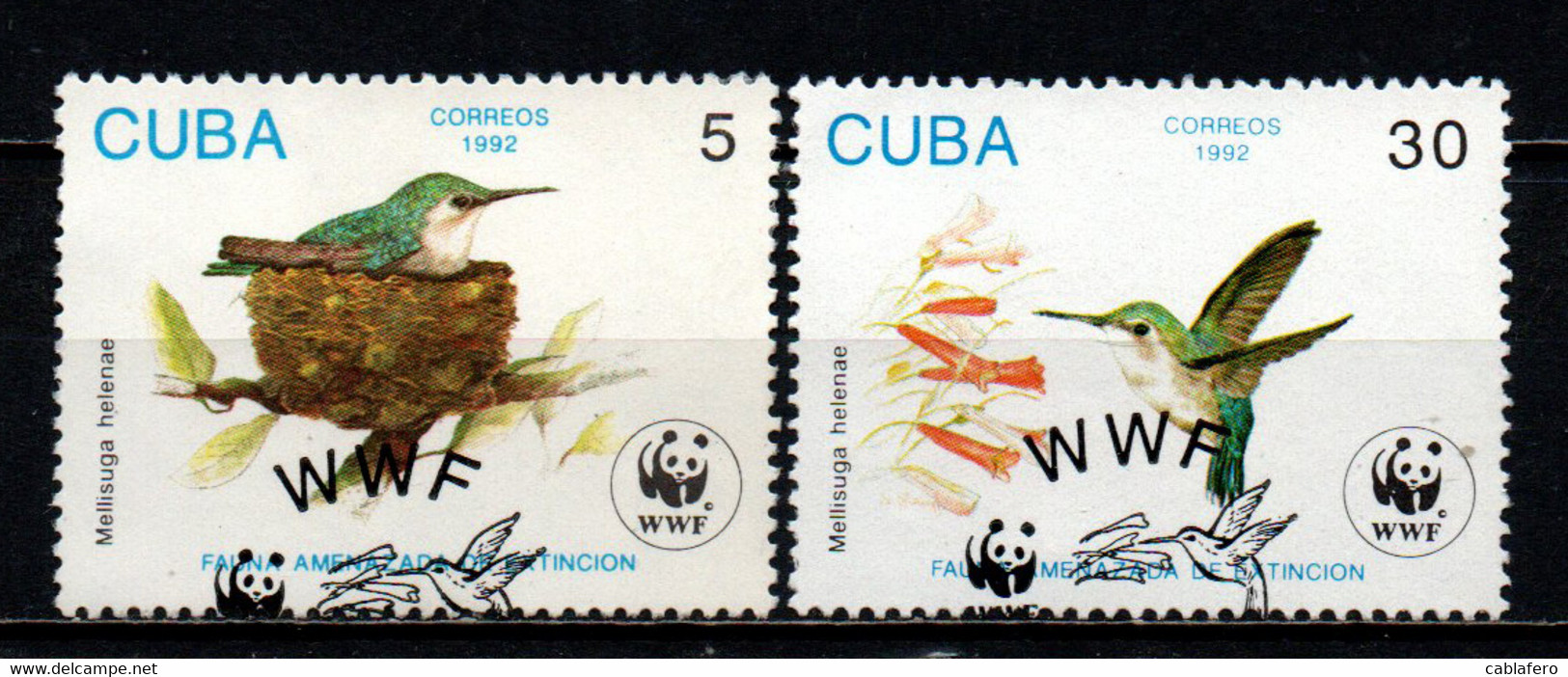 CUBA - 1992 - WWF - World Wildlife Fund - Birds - USATI - Oblitérés