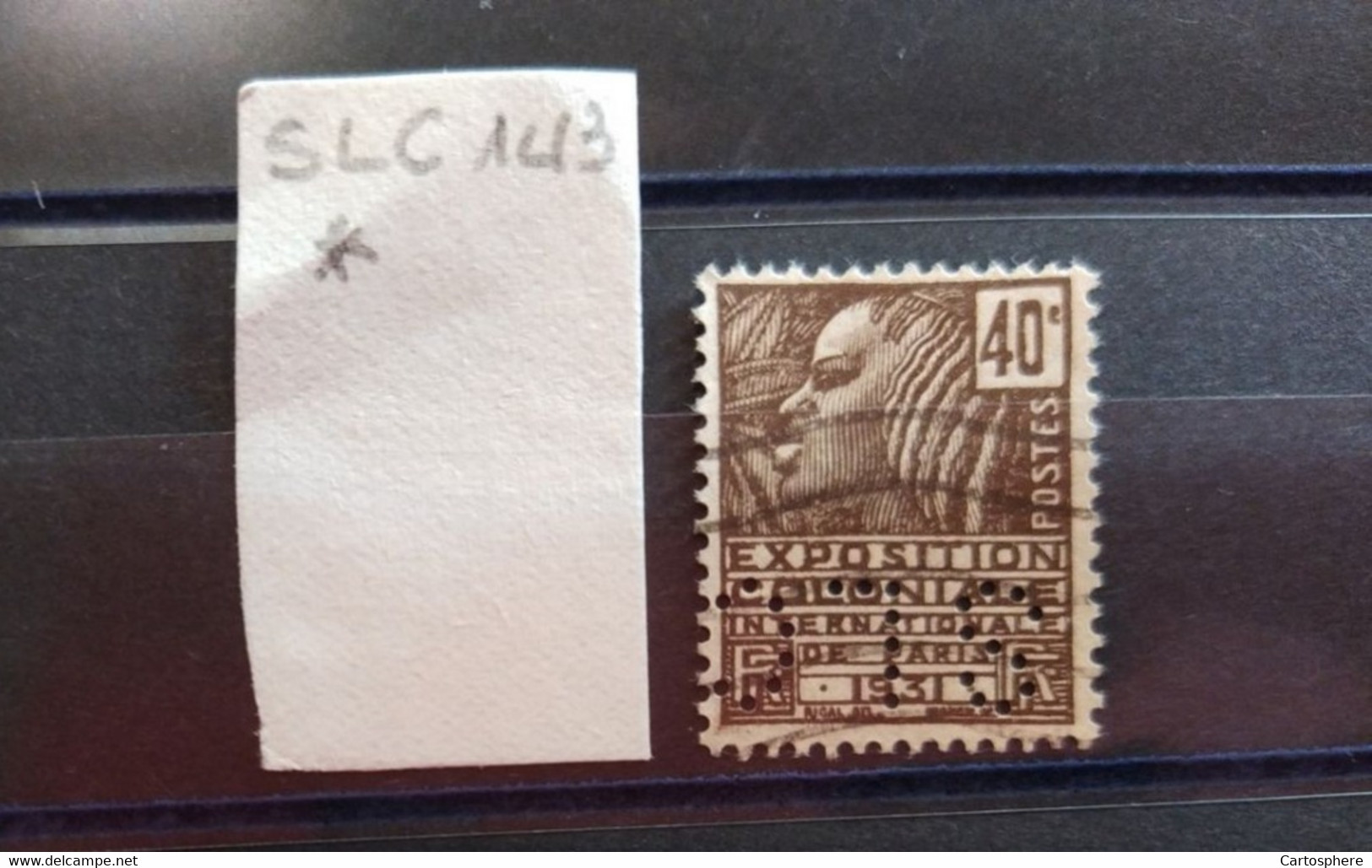 FRANCE SLC 143 TIMBRE SUR 271 INDICE 3  PERFORE PERFORES PERFIN PERFINS PERFO PERFORATION PERFORIERT - Used Stamps