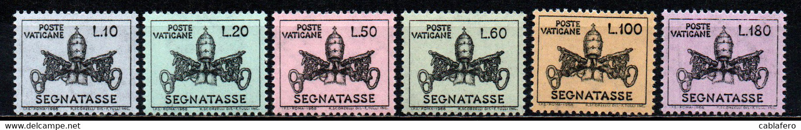 VATICANO - 1968 - STEMMA PAPALE - SERIE COMPLETA - MNH - Segnatasse