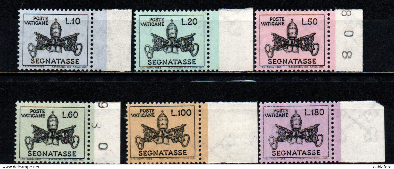 VATICANO - 1968 - STEMMA PAPALE - SERIE COMPLETA - MNH - Postage Due