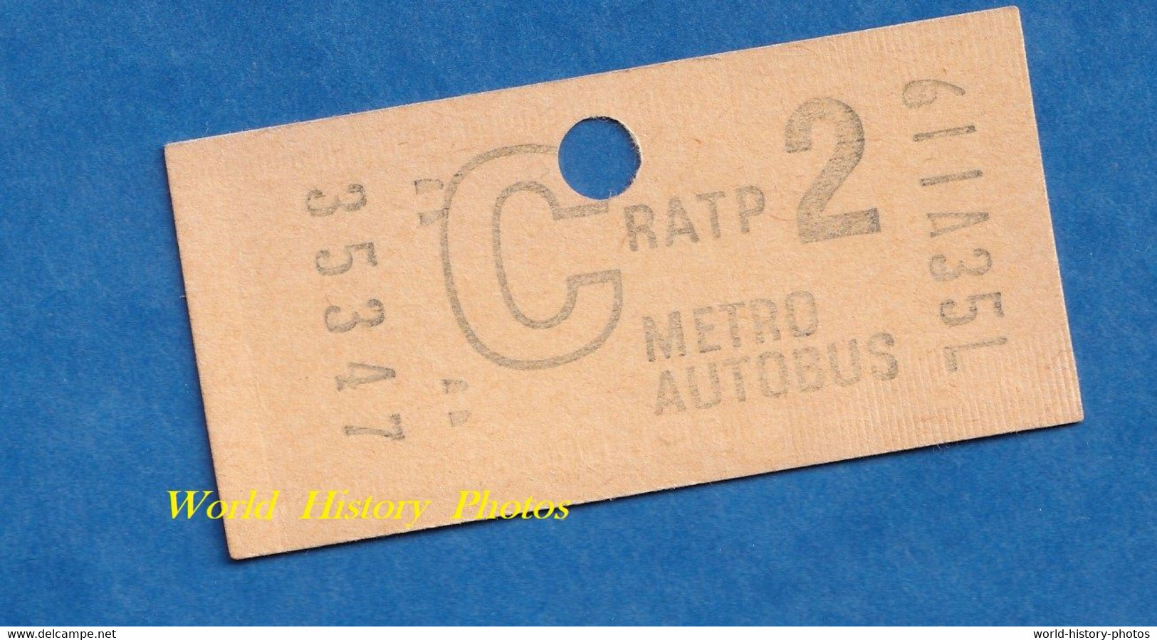 Ticket Ancien De Métro / Autobus - RATP 2 - C - 35347 - Billet - 6 II A 35 L - Paris - Europa