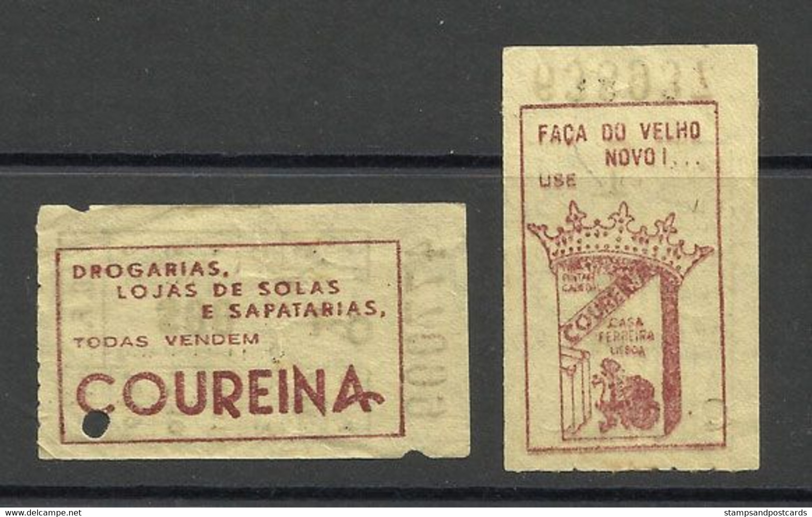 Tramway Et Bus Lisbonne Carris Portugal 2 Billet Pub Coureina Encre Pour Chaussures Lisbon 2 Tram Ticket Shoe Ink - Europa