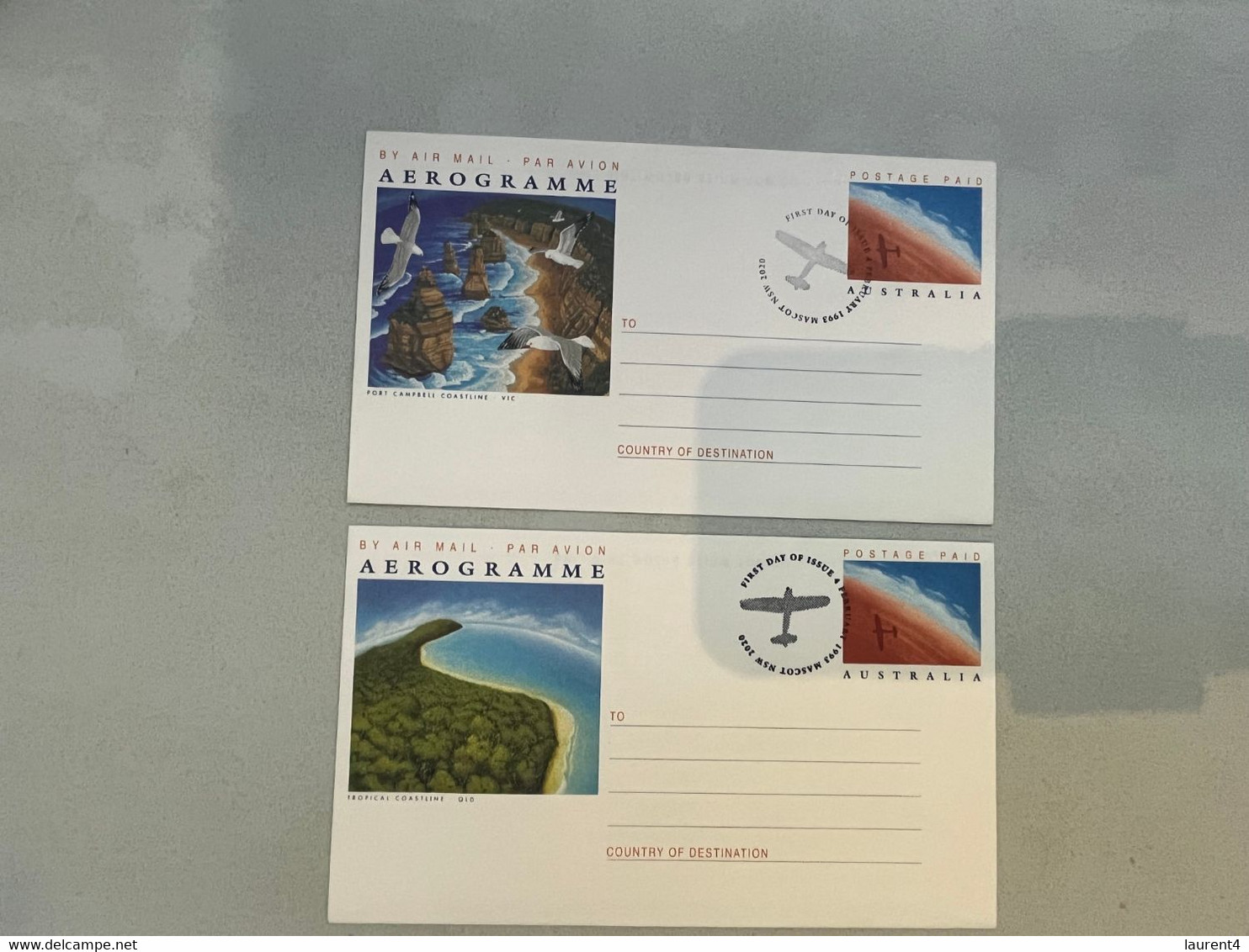 (4 N 4 A) Australia Aerogramme - (5) Aviation - 1993 (set Of 5) - Aérogrammes