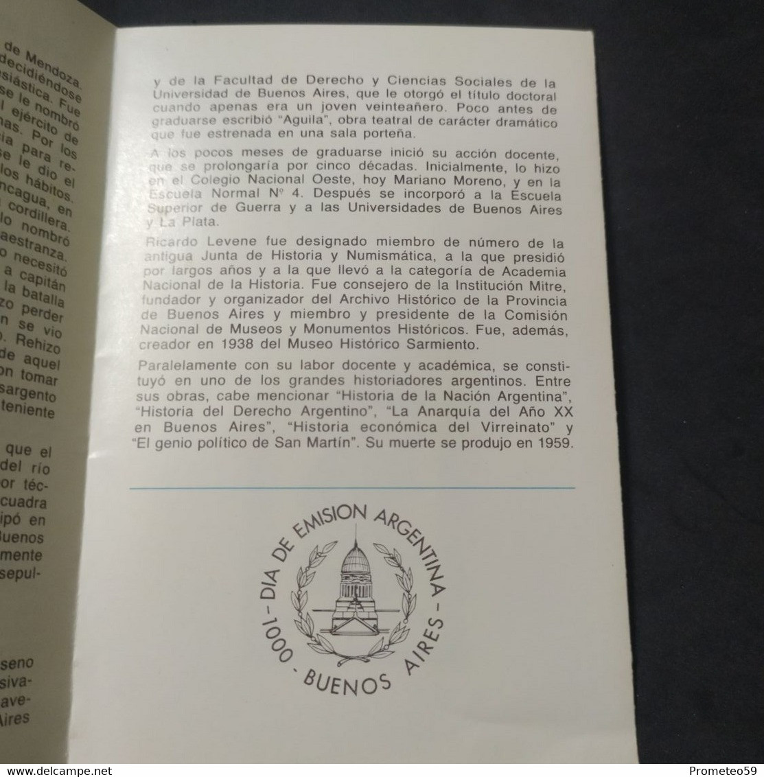 Volante Día De Emisión – Temas: Personalidad II – 5/10/1985 – Argentina - Markenheftchen