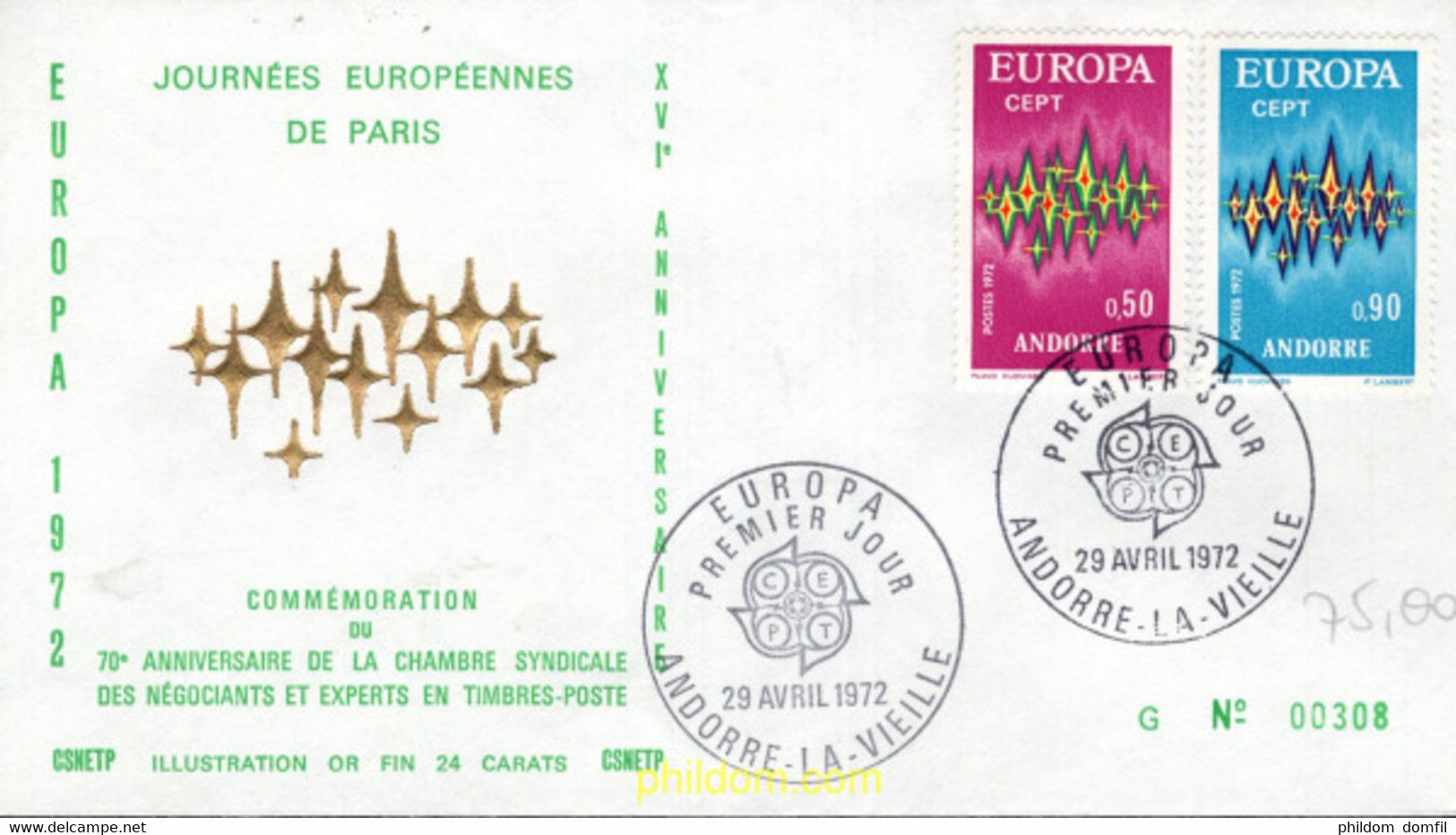 693008 MNH ANDORRA. Admón Francesa 1972 EUROPA CEPT. FRATERNIDAD Y COOPERACION - Collections