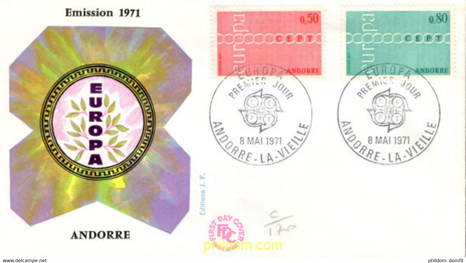 693009 MNH ANDORRA. Admón Francesa 1971 EUROPA CEPT. FRATERNIDAD Y COOPERACION - Collections