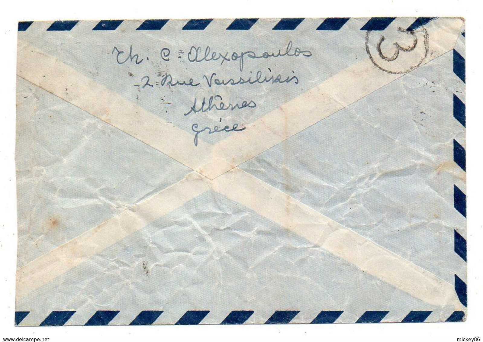 Grèce--1950--lettre ATHENES  Pour PARIS--75 (France) --timbre--cachet - Oblitération "War...Reconstruction Now Begins" - Briefe U. Dokumente