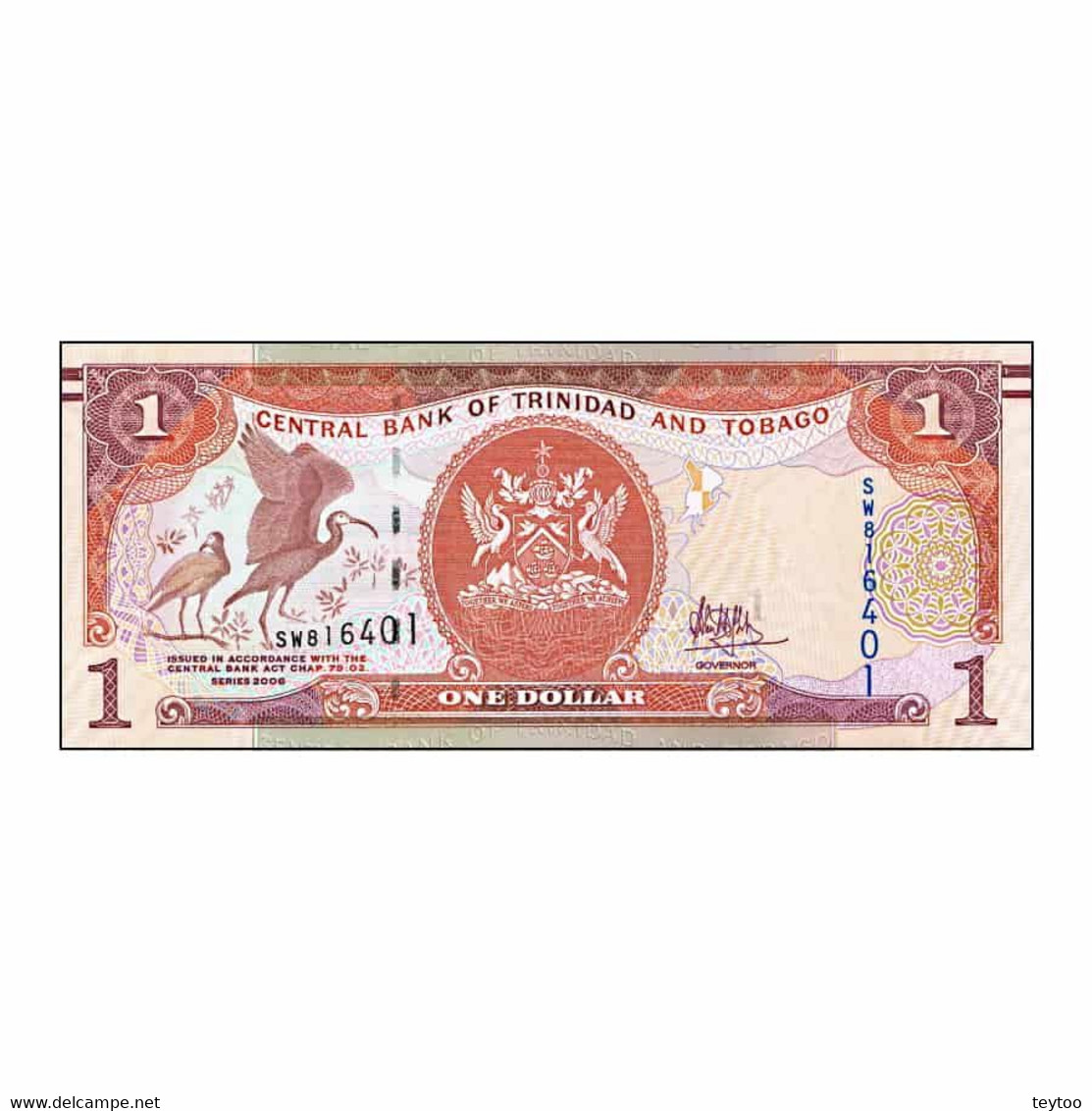 C1217.2# Trinidad Y Tobago 2016. 1 Dólar (UNC) - P#46Aa.2 - Trinité & Tobago