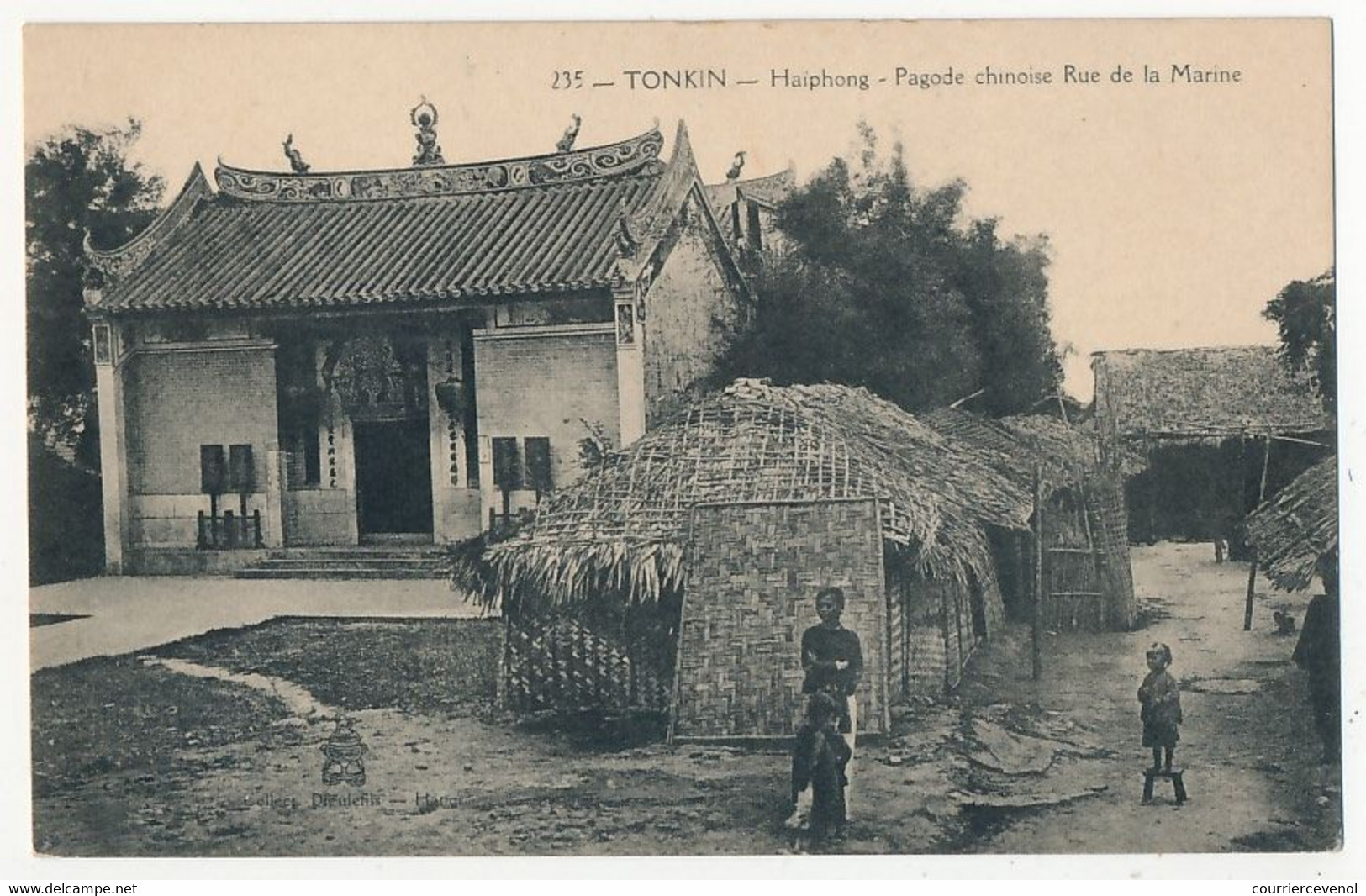 CPA  - TONKIN - Haïphong - Pagode Chinoise Rue De La Marine - Vietnam